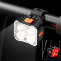 Bike Headlight Cycling Taillight Waterproof MTB Bike Headlight Taillight Type-C USB Rechargeable Hig