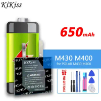 KiKiss Battery M430 M400 (322826) 650mAh for POLAR M430 M400 GPS Sports Watch Repalcement Bateria