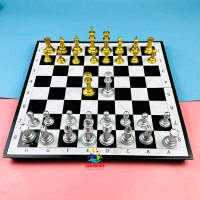 Bộ Cờ Vua Nam Châm Tiêu Chuẩn Quốc Tế Size 31x31 Cm Có Quân Cờ Nhũ Vàng Bạc Đồ Chơi Board Game Giải 