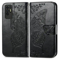 2023 For Tecno Pova 3 Pova4 Pro Flip Case Butterfly Leather Card Slot Bumper Wallet Holder Shell Tecno Pova 4 Neo 2 Pova3 Pova2