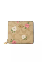 Coach COACH 皮革拉鏈/按扣錢包 (CR969) - IM / LIGHT KHAKI CHALK MULTI