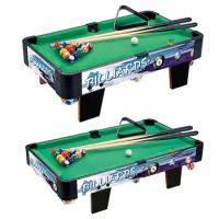 Pool Table Set Interaction Toys Chalk, Racking Triangle Billiard Cues Desktop Snooker for Office Use Boys Girls Adults Parties