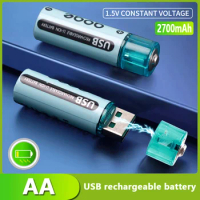 2023 Battery aa 1.5V rechargeable battery aa 2700mAh USB aa rechargeable battery for remote control wireless mouse+free shipping