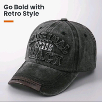 topi baseball snapback cap original the black - topi pria