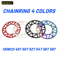 Litepro Ultralight BMX Chainring Folding Bike 130 BCD 48T 50T 52T 54T 56T 58T A7075 Alloy BMX Chainwheel Bicycle Crankset Tooth