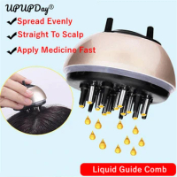 Roll-On Applicator Minoxidil Scalp Essence Massage Comb Stainless Steel Promote Hair Growth Absorption Head Massager Relaxer