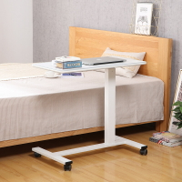 氣動升降床邊桌簡約可以移動電腦桌家用旋轉書桌懶人桌臥室寫字臺