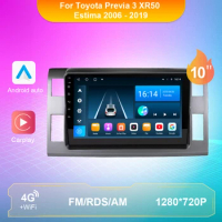 Android 10 Car Radio For Toyota Previa 3 XR50 Estima 2006-2019 Android Auto Carplay Multimedia Player GPS Navigation No 2din