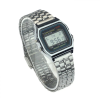 Electronic Sports Watch, F-91W, Multi-function, Ultra-thin, Shiny, with Alarm Clock, Suitable for Ch