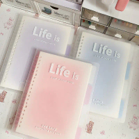 Sổ còng A5 B5 120 trang màu pastel còng nhựa tặng tab phân trang