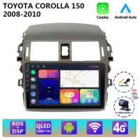 Car Radio Multimedia Player for TOYOTA COROLLA 150 2008-2010 2 DIN Screencar Video Carplay Android Auto Audio Accessories