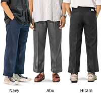 AUFFAN Semi Wool Wide Pants | Trousers Pria Celana Bahan Formal Kantor
