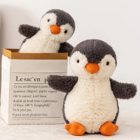Mainan lembut Jellycat, mainan lembut penguin kacang tanah, anak patung babi merah jambu comel, hadi