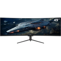 49" Curved Monitor Ultrawide Gaming 120Hz 32:9 QHD 5120 x 1440P Computer Monitor, R1800, 99% sRGB, HDR400, USB Type C