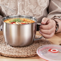 不銹鋼泡面碗帶蓋湯面碗學生飯盒食堂打飯碗快餐方便面杯帶筷勺