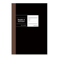 Double A 布膠系列 A5/25K方格固頁筆記本(40頁)-黑