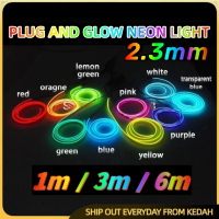 El wire neon light strip rope light glowing neon wire light string wire inverter spliter Lighting Po