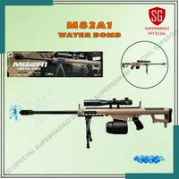 Mainan tembakan M82A1 Baretta Coklat batery charge water beads