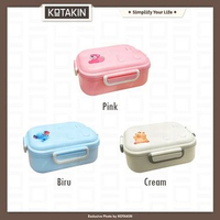 KOTAKIN Lunch Box Anti Tumpah Kotak Makan 3 Sekat Sendok Tempat Bekal Anak Sekolah Kerja Kantor Rand