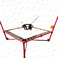 Steel frame trampoline for kids sell upgraded version bungee jumping with rocker and spring