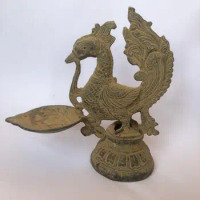 Antique Bronze Ware Collection Han Dynasty Phoenix Oil Lamp Home Decoration Special Offer Free Shipping