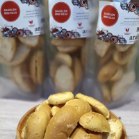 Aralus - Bagelen mini keju - makanan / snack / cemilan roti kering dengan lapis keju premium