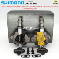 SHIMANO XTR PD-M9100 MTB Bike SPD Pedal Dual Sided Clipless race Pedals Set With SM-SH51 Cleats Mountain Bicycle Cycling Pedal