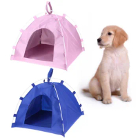 Portable Folding Dog House Pet Cage Cat Carrier Tent Playpen Puppy Kennel Breathable Easy Operation Outdoor Removable Fence Bed
