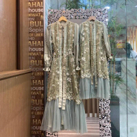 Ready Stok Gamis Venya PART 6 Couple Bunda ANAK ( GAMIS + OBI BELT ) by bombshellstores / set wanita