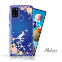 Meteor Samsung Galaxy A21s 奧地利水鑽殼 - 貓咪戀曲