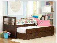 Tempat tidur anak, divan, dipan, ranjang, minimalis sorong kayu jati