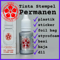 Nobu Ink  - Tinta Stempel Permanen Warna Silver, Perak, Gold, Emas