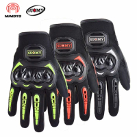Suomy Summer Motorcycle Gloves Racing Men Motocross Gloves PVC Shell Protective Motorbike Riding Gloves Touchscreen Breathable