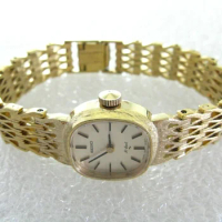Japan Reflux 18k gold-plated mechanical manual women's watch vintage seiko