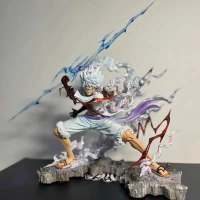 Mô hình nhân vật One Piece Gear 5 Luffy nháy mắt Nika Luffy cầm tia sét, quà tặng trang trí