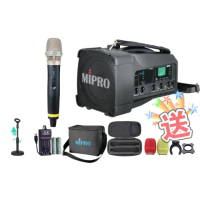 【MIPRO】MA-100 單頻5.8G無線喊話器擴音機(手持/領夾/頭戴多型式可選 街頭藝人 學校教學 會議場所均適用)