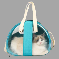 Cute Plastic PVC Transparent Cat Pet Bag Fold-able Dog Pet Shoulder Carry Bag