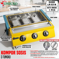 Original 100% Kompor Panggangan Sosis 3 Tungku OMICKO
