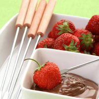 Fondue Forks, Cheese Fondue Sticks With Wooden Handle Heat Resistant For Chocolate Fountain Roast Marshmallows