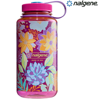 Nalgene 1000cc 寬嘴水壺/運動水瓶/寬口瓶 Tritan Sustain 美國製 682023-0211 花卉
