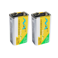 2Pcs 9V 6F22 PPP3 6LR61 MN1604 Alkaline Battery High Performance For MP3 Walkman Wireless Doorbell Headset