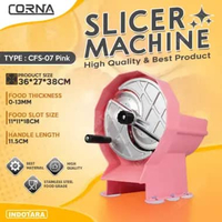 Alat Potong Buah, Sayuran, Keripik Kentang & Singkong Manual Stainless Steel CORNA CFS-07M Pink