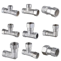Keluli tahan karat T Adapter G1/ 2 \T-Valve Diverter Valve tiga cara lubang peranti untuk mandi Bide