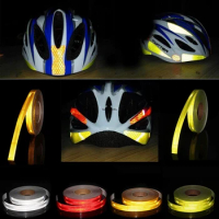 PET Reflective Tape Safety Reflectors 2.5cm*10m Waterproof Adhesive Conspicuity Red Yellow White Sticker For Bicycle Car Trailer