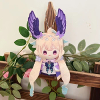 12CM Game Anime Vtuber Cosplay Ethyria Enna Alouette Aster Arcadia Soft Adorable Doll Plush Pendant Key Chain Gifts