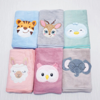 Handuk Bayi Karakter 3D Bordiran Premium 50x100 cm / Handuk Mandi Bayi Animal Series Baju Baby Graci