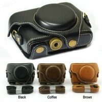 Leather Camera Case Bag Cover for Sony RX100 Mark II III IV V M2 M3 M4 M5 M6 M7 with Screw Buttom Case Strap Shoulder Bag