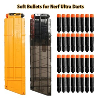 Ultra Refills Blaster Darts Soft Black Bullets For Nerf 15-Rounds Magazine Reloading Clip Airsoft Weapons For Gun Accessories