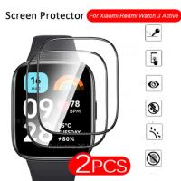 2Pcs Soft Protective Glass For Xiaomi Redmi Watch 3 Active 9D Curved ScreenProtector Global Version Watch3Active Smartwatch Film