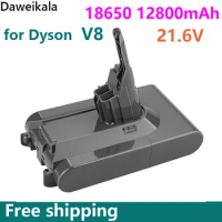 12800mAh 21.6V Battery For Dyson V8 Battery for Dyson V8 Absolute /Fluffy/Animal Li-ion Vacuum Cleaner rechargeable Battery18650